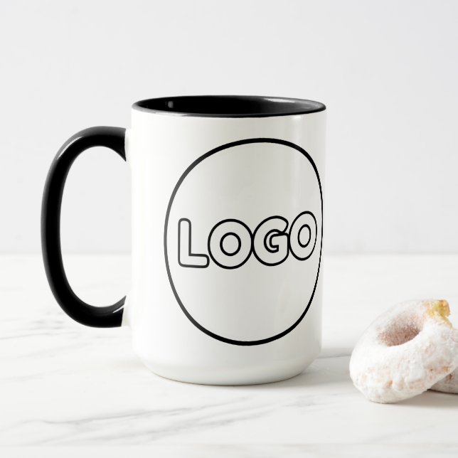 Mug Logo d'entreprise Café professionnel moderne éléga (Avec donut)