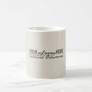 Mug Logo d'entreprise d'avoine minimaliste moderne