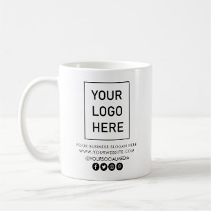 Mug Logo d'entreprise et texte Société Élégant minimal