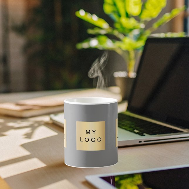 Mug Logo d'entreprise gris (Créateur téléchargé)