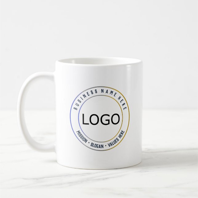 Mug Logo d'entreprise, nom et slogan (Gauche)