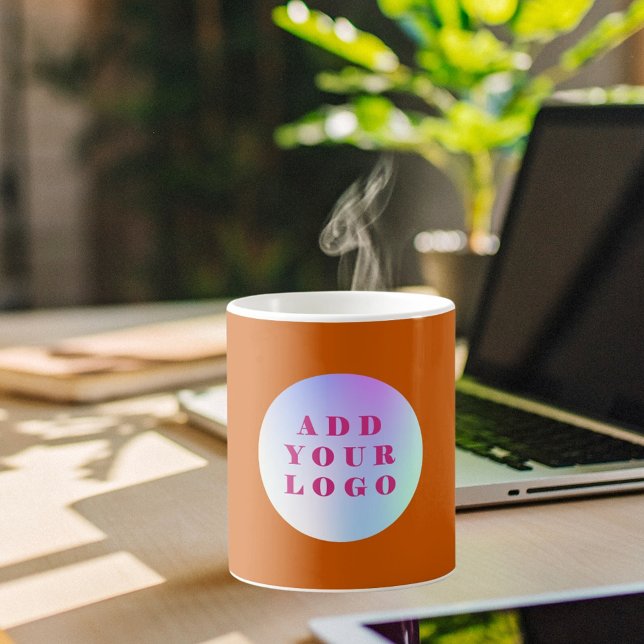 Mug Logo d'entreprise orange brûlé (Créateur téléchargé)