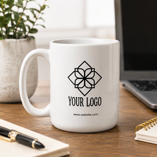 Mug Logo d'entreprise personnalisé (Add Your Logo and Website Mug)