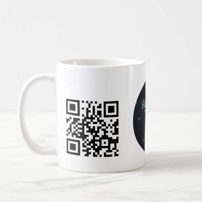 Mug Logo d'entreprise personnalisé avec code QR  (Gauche)