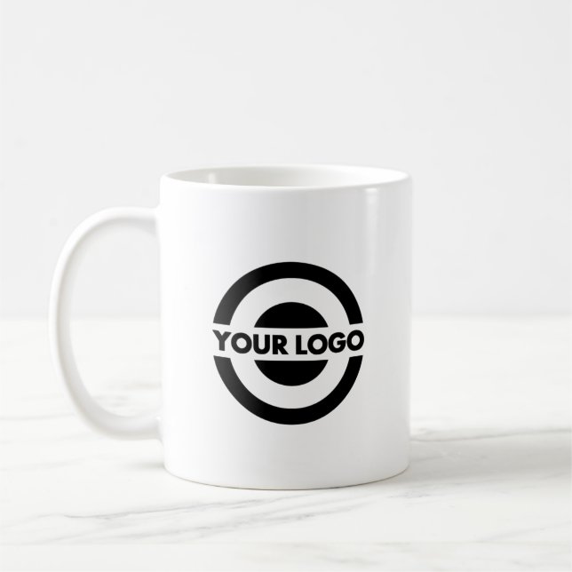 Mug Logo d'entreprise personnalisé Blanc (Gauche)