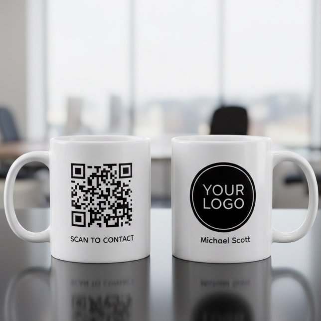 Mug Logo d'entreprise personnalisé et nom de l'employé (Créateur téléchargé)