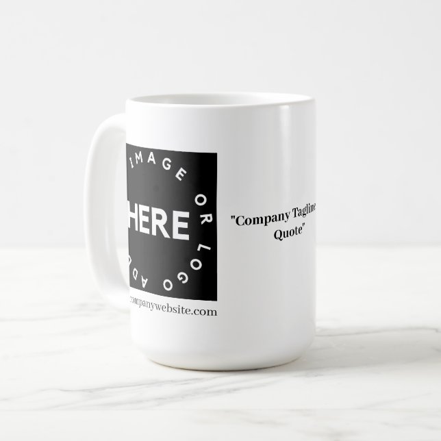 Mug Logo d'entreprise personnalisé et promotion d'entr (Devant gauche)