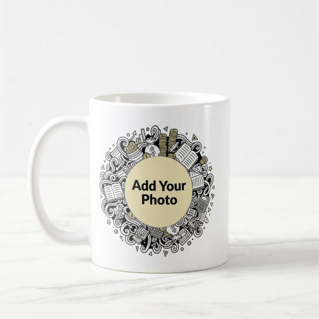 Mug Logo d'entreprise personnalisé Finance  Dessin com (Gauche)
