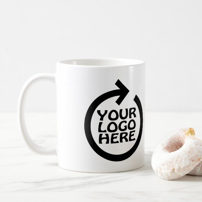 Mug Logo d'entreprise Personnalisé Marqué (Avec donut)