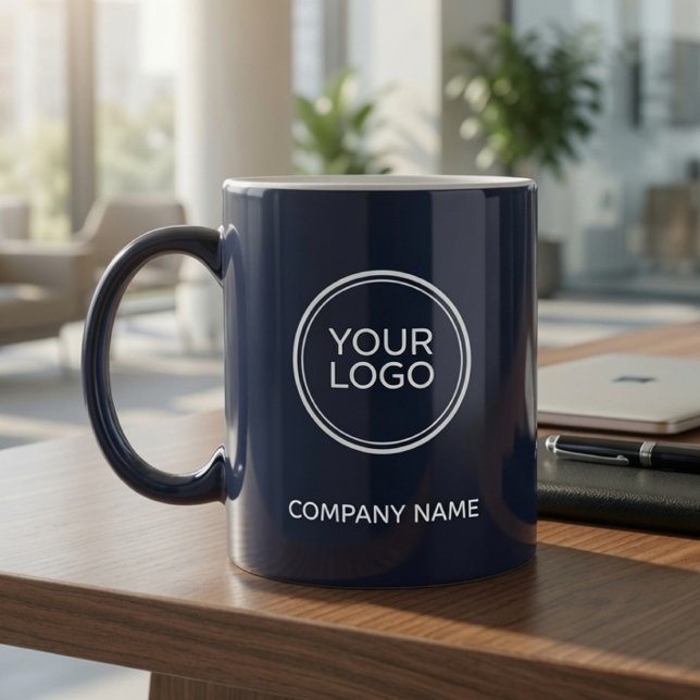 Mug Logo d'entreprise personnalisé | Marque de bureau (Créateur téléchargé)