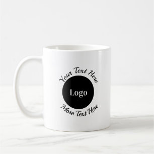 Mug Logo d'entreprise personnalisé moderne et texte pe
