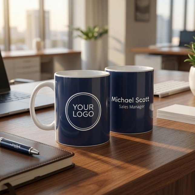 Mug Logo d'entreprise personnalisé Nom de l'employé  (Créateur téléchargé)
