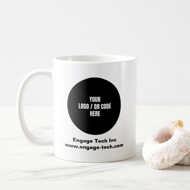 Mug Logo d'entreprise personnalisé | Nom | Design mode (Avec donut)