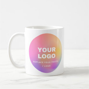 Mug Logo d'entreprise personnalisé, remplacement photo