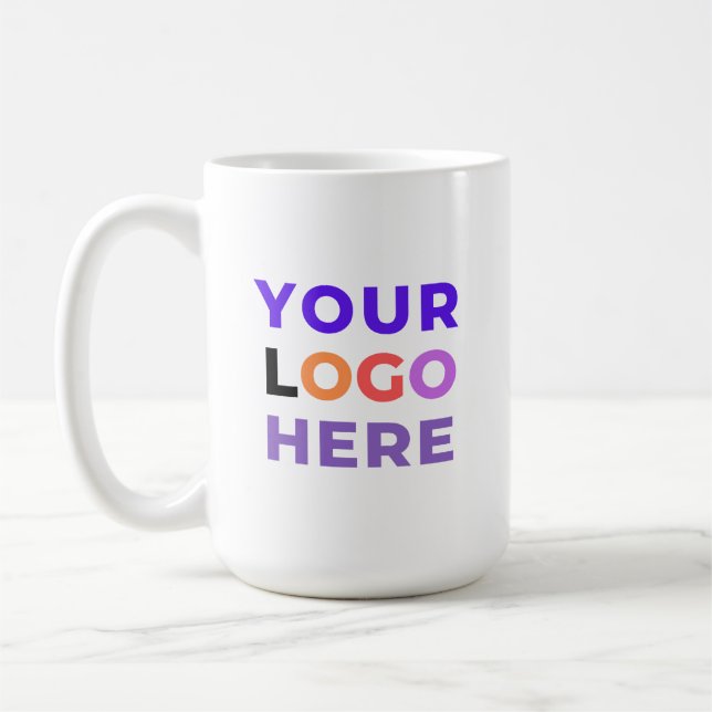 Mug Logo d'entreprise personnalisé sur une marque blan (Gauche)