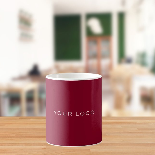 Mug logo d'entreprise rectangulaire de Bourgogne (Créateur téléchargé)