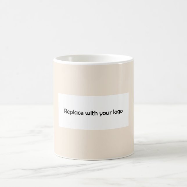 Mug logo d'entreprise rectangulaire de crême de champa (Centre)