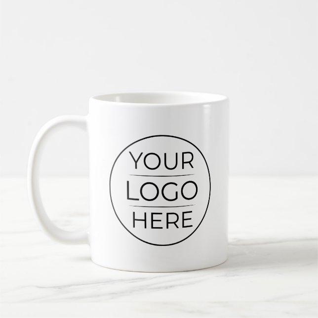 Mug Logo d'entreprise rond moderne personnalisé (Gauche)
