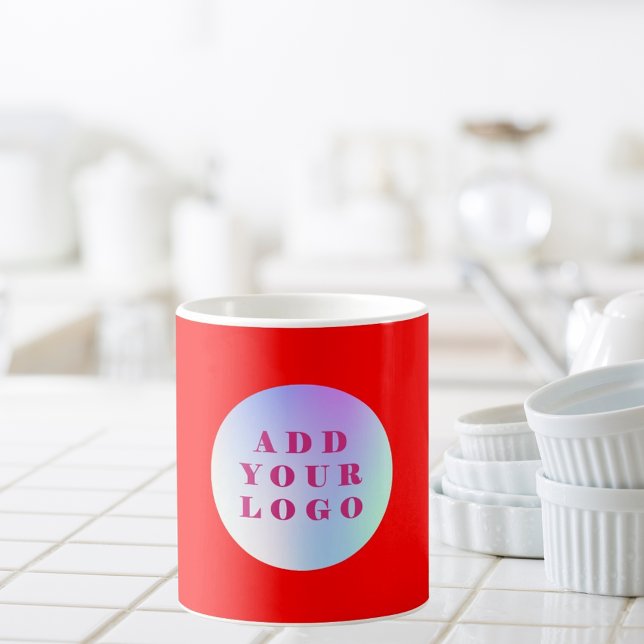 Mug Logo d'entreprise rouge (Créateur téléchargé)