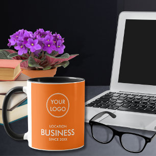 Mug Logo d'entreprise simple et moderne   Orange