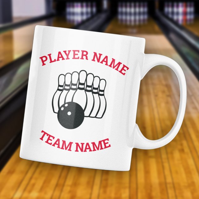 Mug Logo d'équipe de bowling personnalisable (Créateur téléchargé)