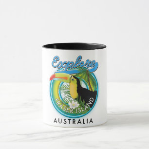 Mug logo d'exploration de l'île Fraser Australie