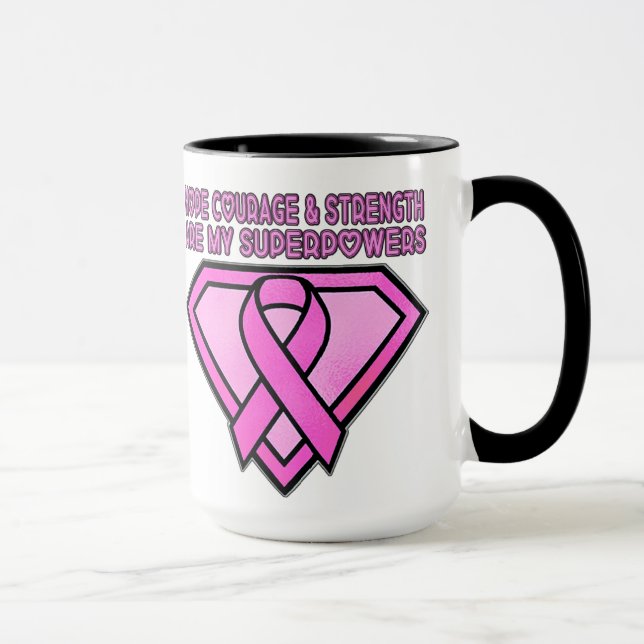 Mug Logo Diamond de sensibilisation au cancer du sein  (Droite)