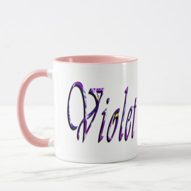 Mug Logo du nom de violet, (Gauche)