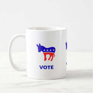 Mug Logo du parti démocratique et texte de vote modifi
