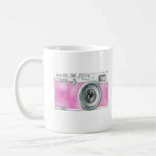 Mug Logo du photographe de l'aquarelle rose