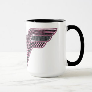 Mug Logo en forme de maille de la femme rose et noire