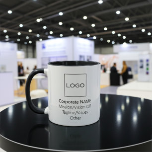 Mug Logo Entreprise Entreprise Customisé Noir