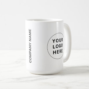 Mug Logo et nom d'entreprise personnalisés sur une mar
