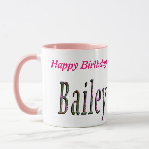 Mug Logo Floral Bailey Name,