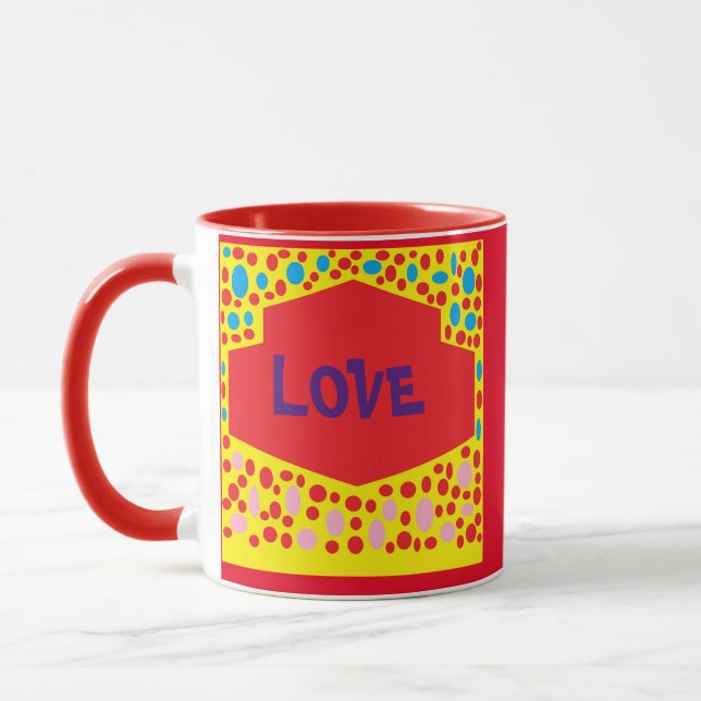 Mug Logo Inséparable sur la conception de points rouge (Gauche)