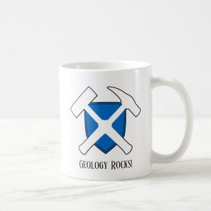 Mug Logo marteau avec drapeau d'Ecosse "Geology Rocks"