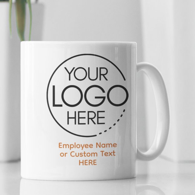 Mug Logo moderne élégant Employé/Société SWAG Orange (Créateur téléchargé)