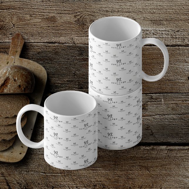 Mug Logo motif Marque d'affaires simple café minimal (Créateur téléchargé)