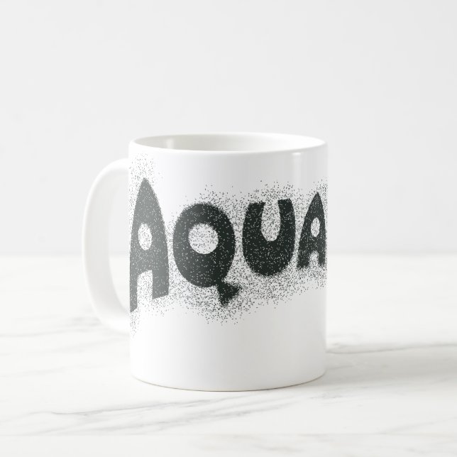 Mug Logo noir Aquaman Grunge (Devant gauche)