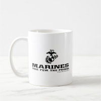 Logo noir empilé USMC "The Rew, The Fiers"