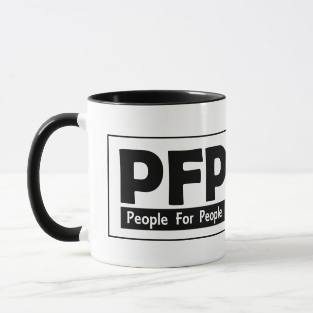 Mug Logo People For People - Noir (Gauche)