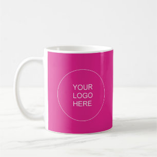 Mug Logo personnalisable - Modèle couleur vive rose