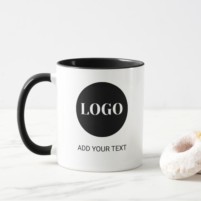 Mug Logo personnalisé et entreprise de texte (Avec donut)