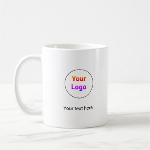 Mug Logo personnalisé simple et élégant ici société