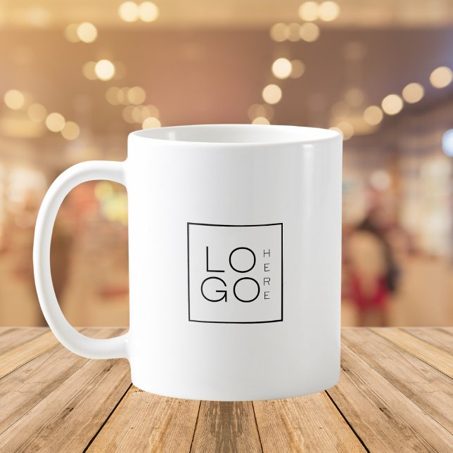 Mug Logo professionnel Carré personnalisé Minimaliste  (Créateur téléchargé)