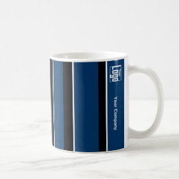 Mug Logo promotionnel QR Code Bleu Noir Blancs