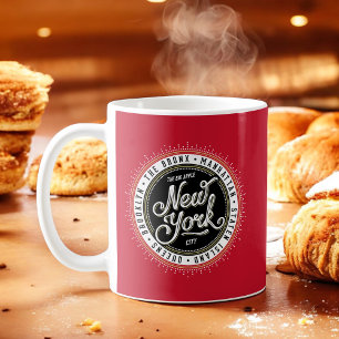 Mug Logo Red Retro New York City