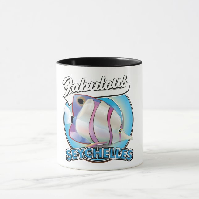 Mug Logo rétro fabuleux des Seychelles (Centre)