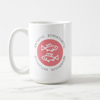 Mug Logo rose Poissons Symbole Zodiaque étoile Astrolo