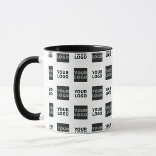 Mug Logo simple à répétition 2   Blanc